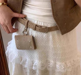 Y2k Aesthetic Frosted Simple Waist Packs Korean All Match Solid Bags Streetwear Vintage Trendy Ins Femlae Handbags